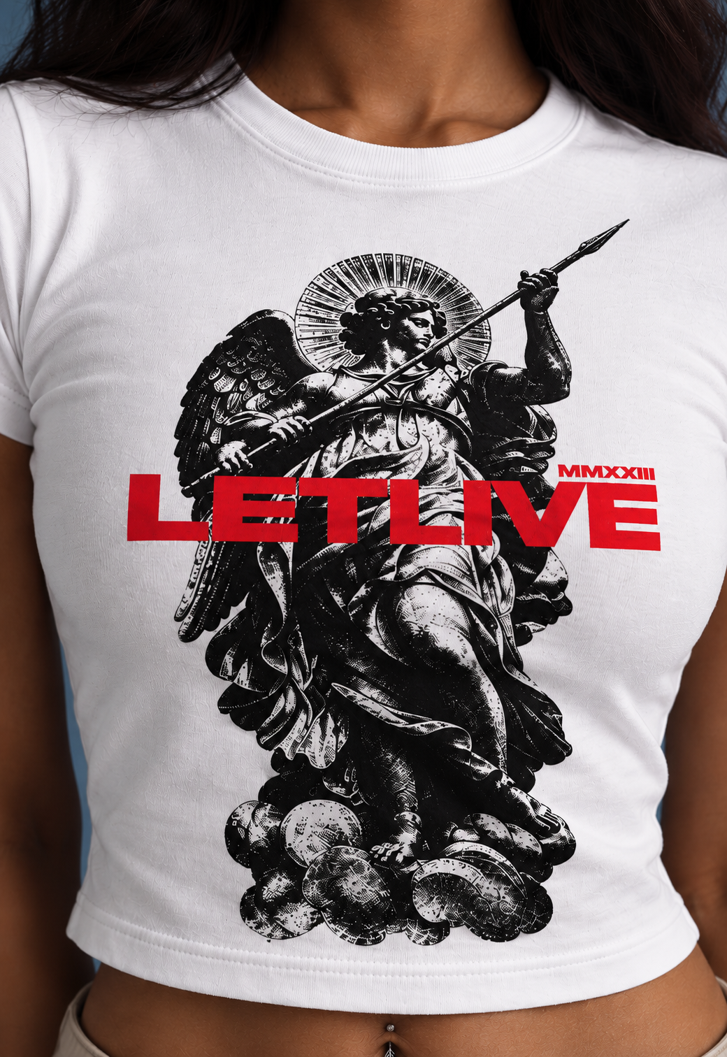 ANGEL WHITE BABY TEE