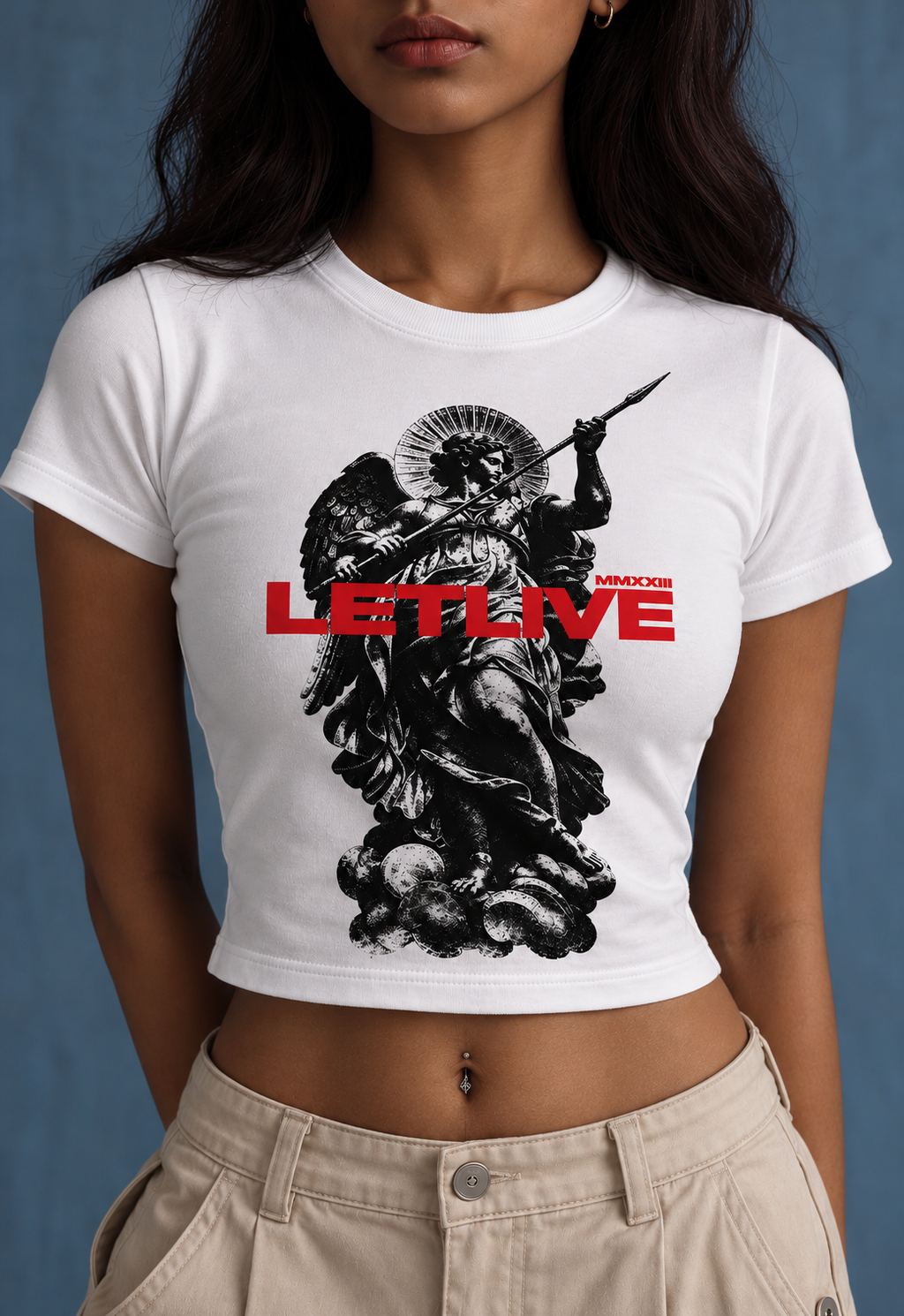 ANGEL WHITE BABY TEE