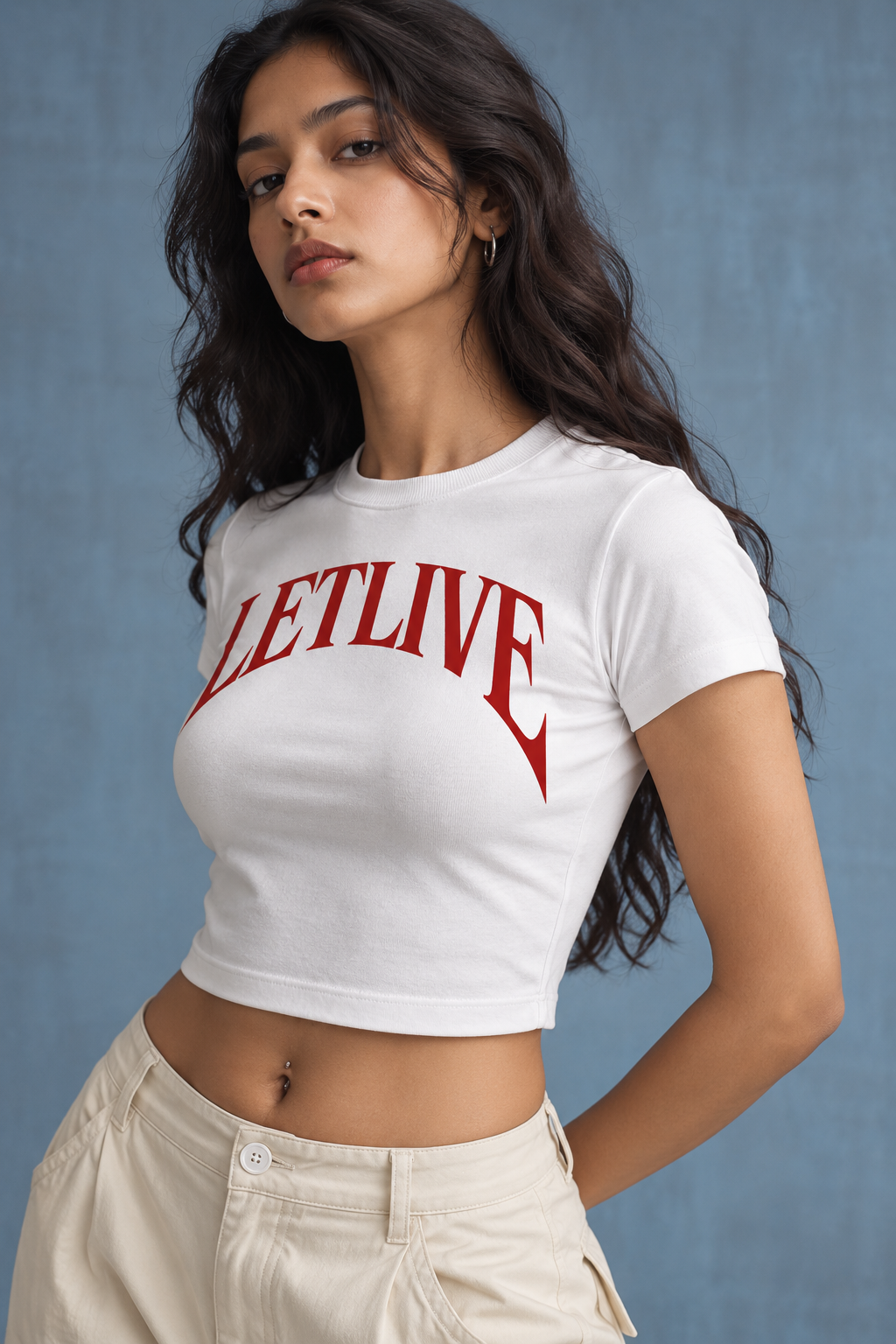 LETLIVE ARC WHITE BABY TEE