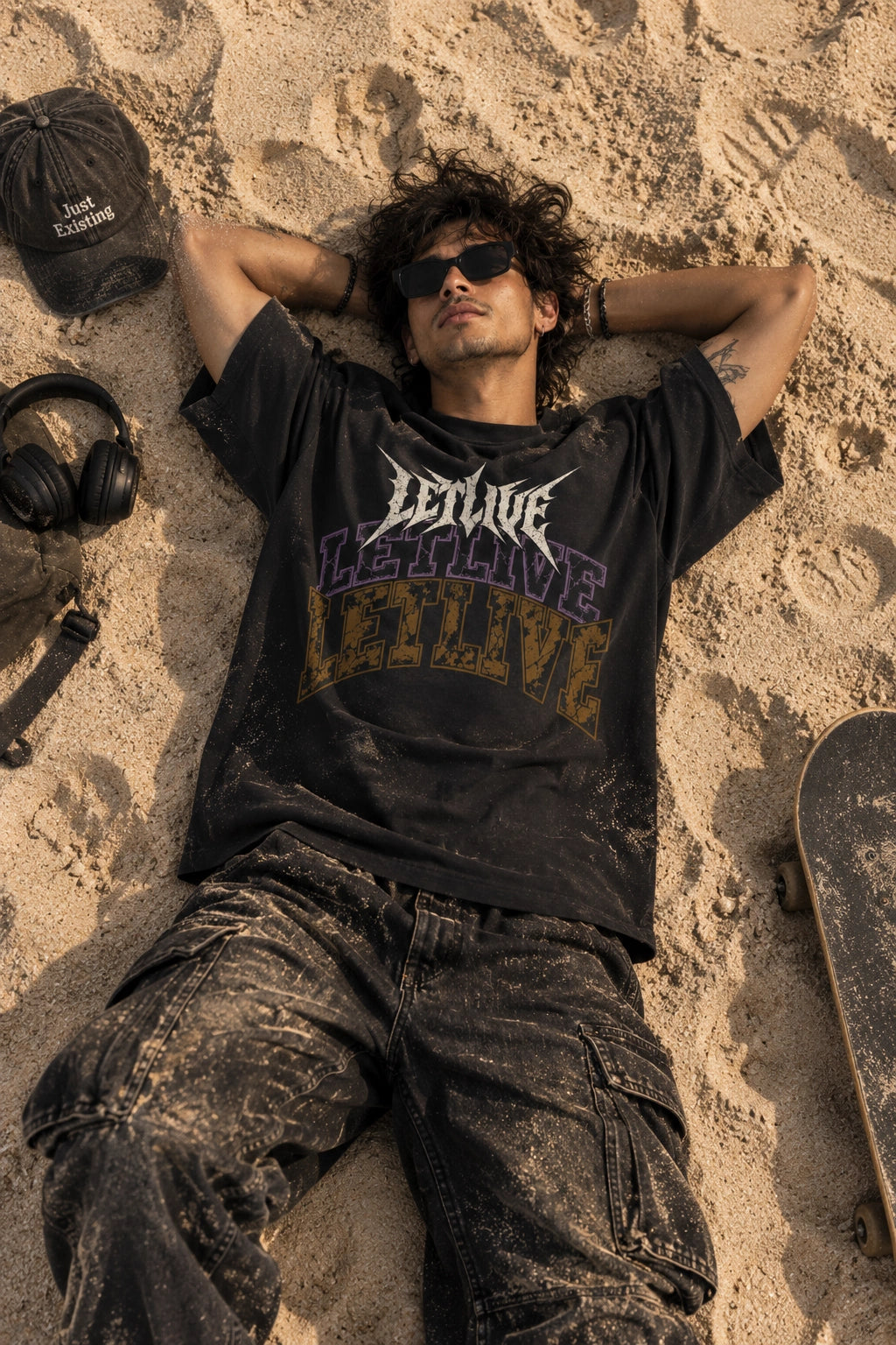 ETERNAL LETLIVE  OVERSIZED T-SHIRT
