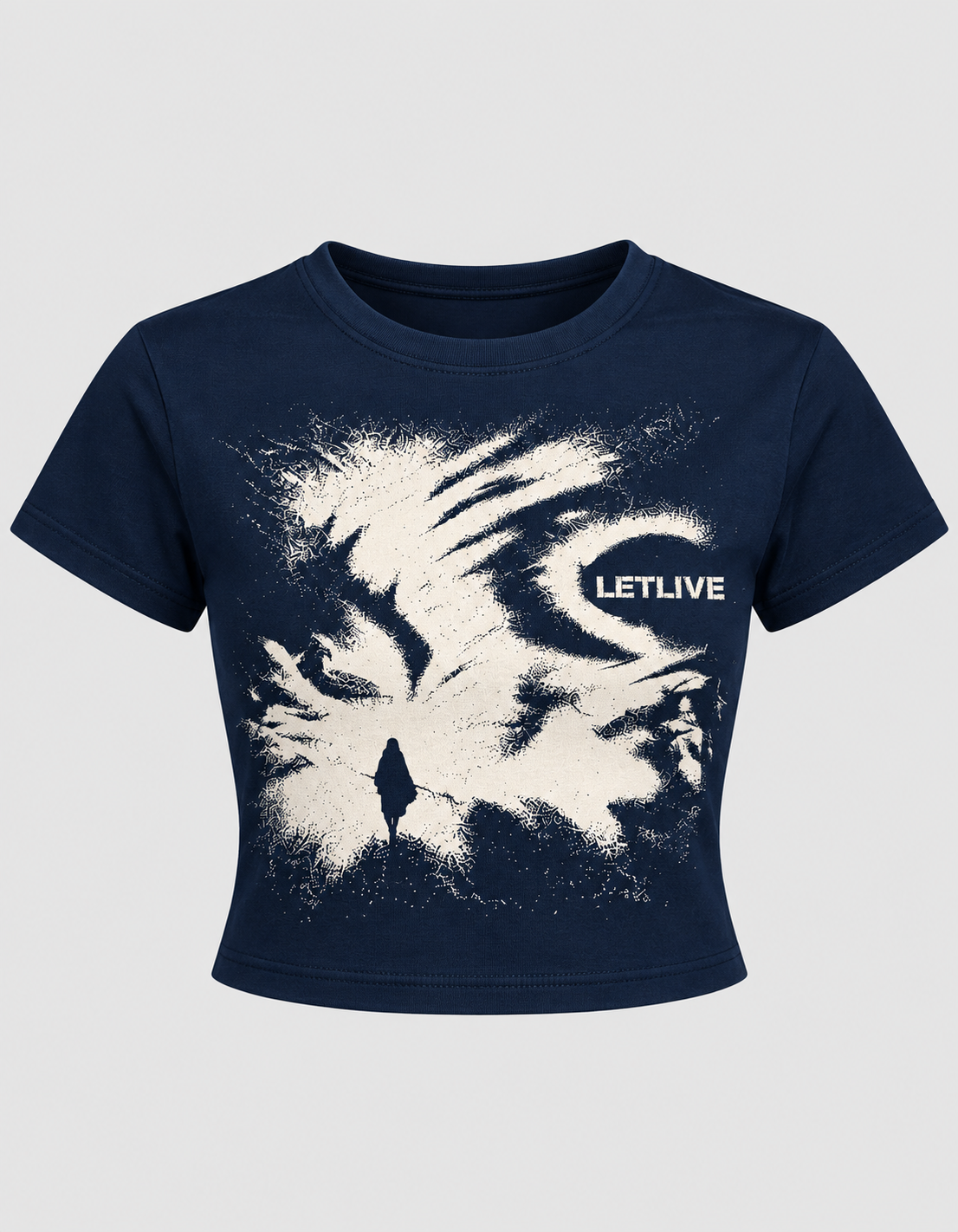 STROMY GRAPHIC NAVY BLUE BABY TEE