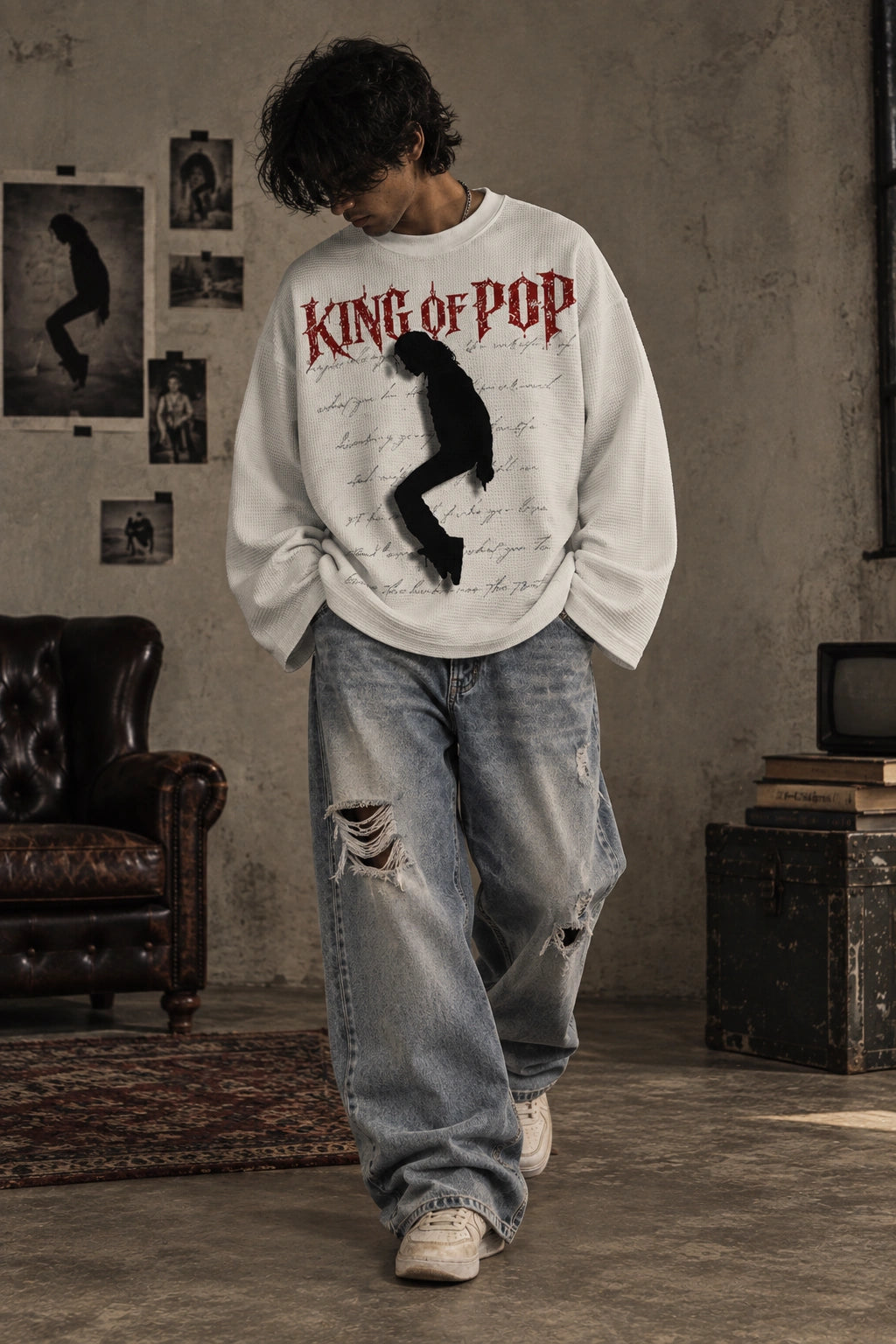KING OF POP WAFFLE FULL SLEEVE