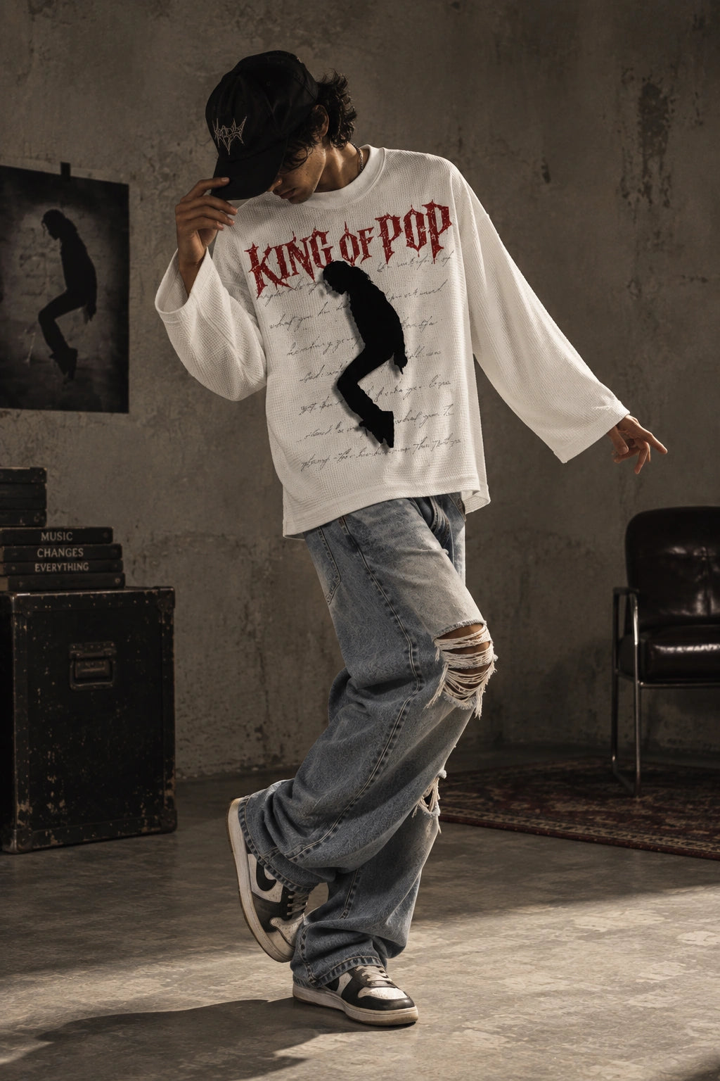 KING OF POP WAFFLE FULL SLEEVE