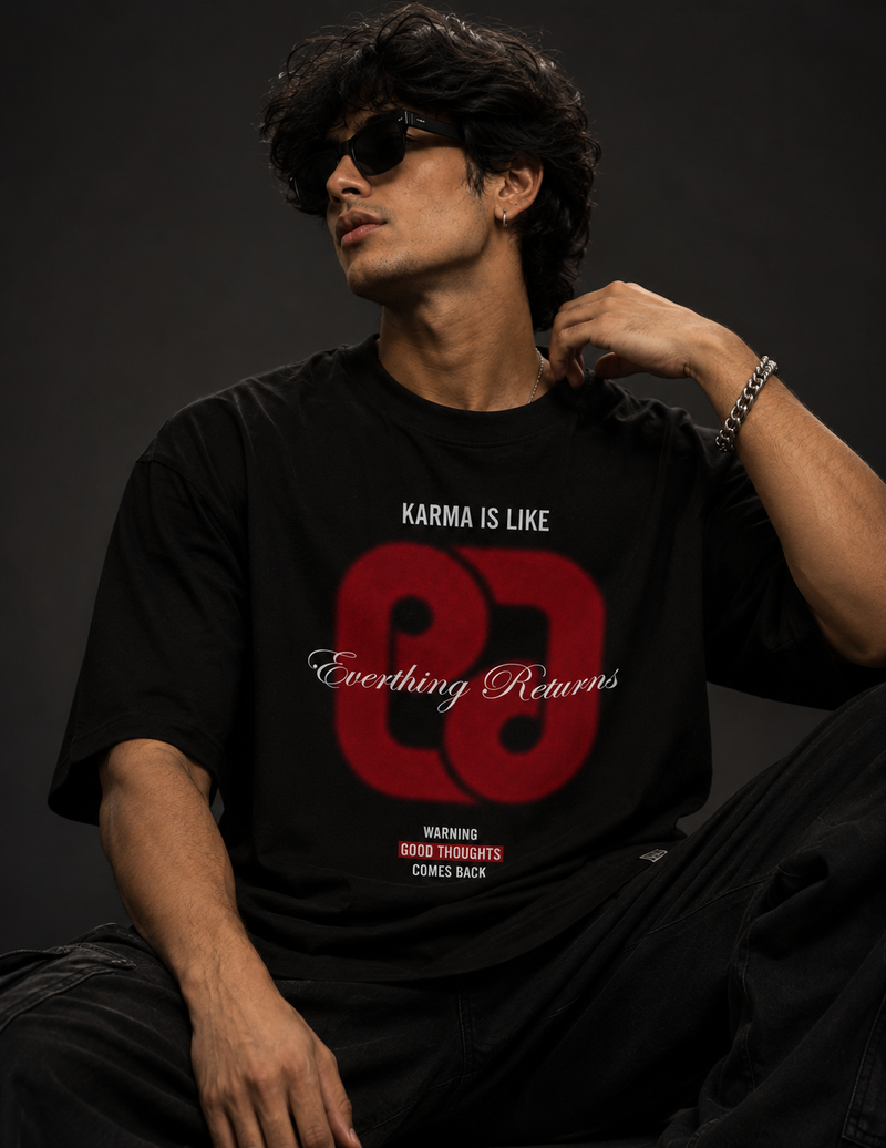KARMA ALWAYS RETURNS OVERSIZED T-SHIRT