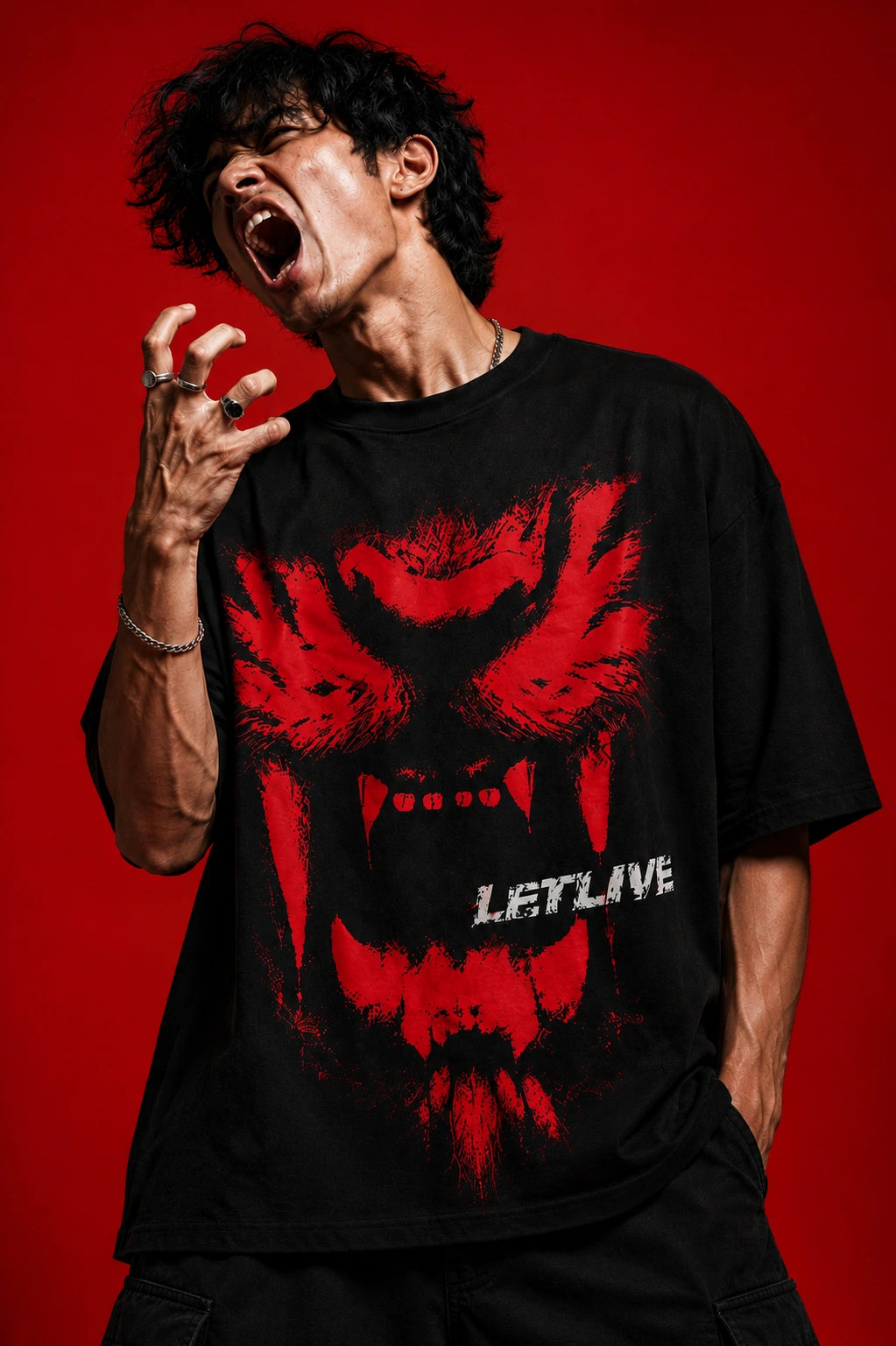 RAGEBOUND BLACK OVERSIZED T-SHIRT