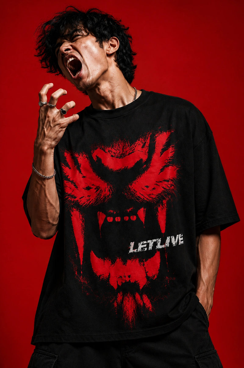RAGEBOUND BLACK OVERSIZED T-SHIRT