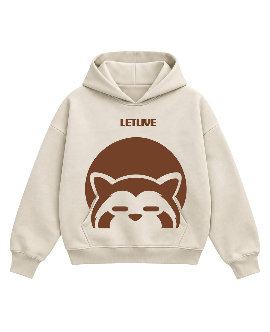 Cream Boxy Hoodie Front Design